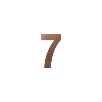 GPF9807.A2 bronze huisnummer 7/ 150mm