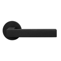 GPF8216.00 zwarte deurkruk Zaki+ op ronde rozet
