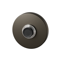 Dark blend deurbel rond zwarte button