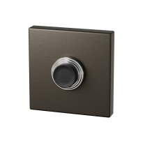 Dark blend deurbel vierk. zwarte button