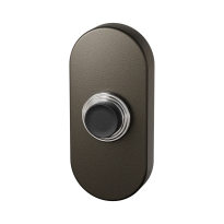 Dark blend deurbel ovaal zwarte button