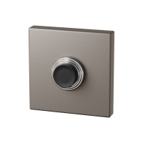 Mocca blend deurbel vierk. zwarte button