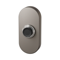 Mocca blend deurbel ovaal zwarte button