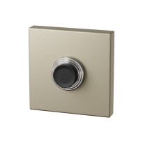 Champagne deurbel vierkant zwarte button