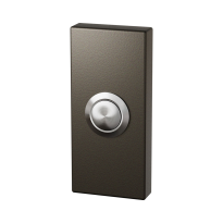 Dark bl. deurbel rechthoekig RVS button