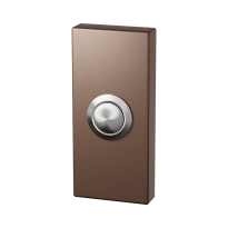 Bronze deurbel rechthoekig RVS button