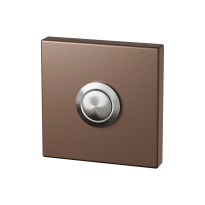 Bronze blend deurbel vierkant RVS button