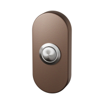 Bronze blend deurbel ovaal RVS button