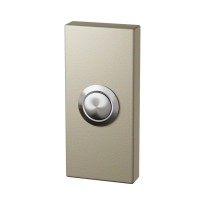 Champagne deurbel rechthoekig RVS button
