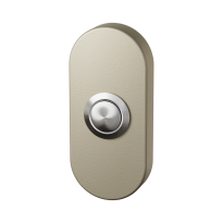Champagne blend deurbel ovaal RVS button