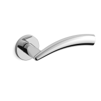0771R Nadir deurkruk op rozet rechtswijzend, chrome