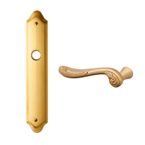 1020L Lord deurkruk op langschild BB72 linkswijzend, satinmessing/messing gepolijst 