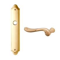 1020L Lord deurkruk op langschild PC72 linkswijzend, messing gepolijst/satinmessing 