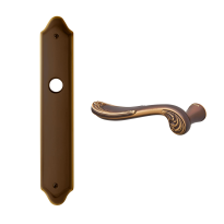1020L Lord deurkruk op langschild PC85 linkswijzend, matbrons 