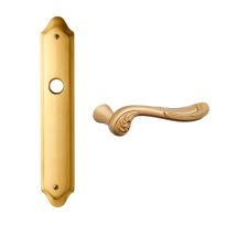 1020R Lord deurkruk op langschild BB56 rechtswijzend, satinmessing/messing gepolijst 