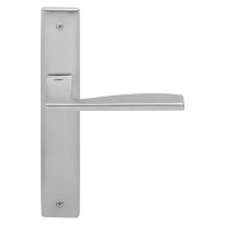 1030 Link deurkruk op schild blind, satinchrome