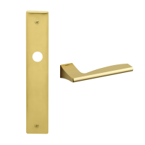 1030 Link deurkruk op schild blind, satinmessing