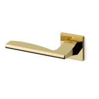 1031L Link deurkruk op rozet linkswijzend, messing gepolijst