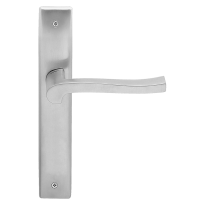 1070 Ola deurkruk op schild WC63/8, satinchrome