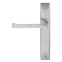 1070L Ola deurkruk op schild PC72 linkswijzend, satinchrome