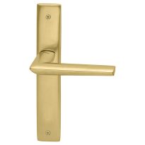 1080 Isi deurkruk op schild, satinmessing