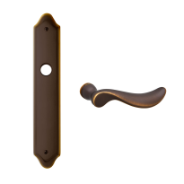 1210R Norma deurkruk op langschild BB72 rechtswijzend, matbrons