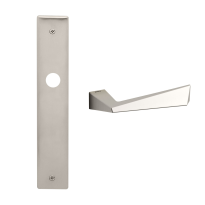 1250 Piramid deurkruk op schild WC63/8, mat nikkel