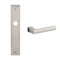 1290R Fan deurkruk op schild blind rechtswijzend, mat nikkel