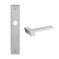 1370 Jet deurkruk op schild WC72/8, satinchrome