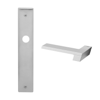 1370L Jet deurkruk op schild BB72 linkswijzend, satinchrome