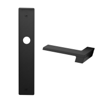 1370L Jet deurkruk op schild PC55 linkswijzend, mat zwart