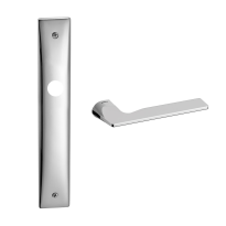 1460 Kiri deurkruk op langschild, chrome
