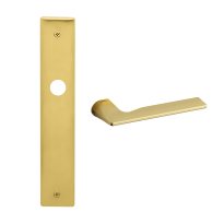 1460 Kiri deurkruk op schild BB56, satinmessing