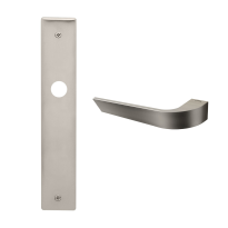 1500L Nuria op schild PC85 linkswijzend, mat nikkel