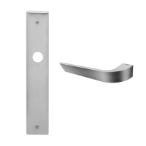 1500L Nuria deurkruk op schild PC85 linkswijzend, satinchrome