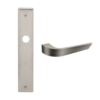 1500R Nuria deurkruk op schild PC72 rechtswijzend, mat nikkel