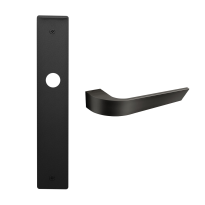 1500R Nuria deurkruk op schild PC85 rechtswijzend, grafiet