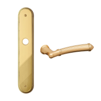 1510 Aurora deurkruk op langschild BB72, 24k Goud