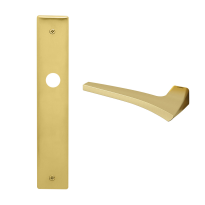 1630L Astrid deurkruk op schild BB56 linkswijzend, satinmessing