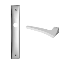1630L Astrid deurkruk op schild PC72 linkswijzend, chroom