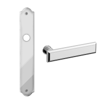 1740 Kuki deurkruk op schild, chrome
