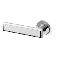 1741L Kuki deurkruk op rozet linkswijzend, chrome