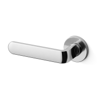 1801L PP33 deurkruk op rozet linkswijzend, chrome