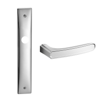 1870 Frame Q deurkruk op langschild BB56, satinchrome/chrome