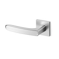 1871L Frame Q deurkruk op rozet linkswijzend, satinchrome/chrome 