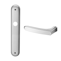 1880L Frame deurkruk op langschild linkswijzend, satinchrome/chrome