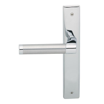 360L Tuc deurkruk op langschild PC85 linkswijzend, chrome/satinchrome