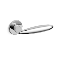 461 Totem deurkruk op rozet, chrome/satinchrome