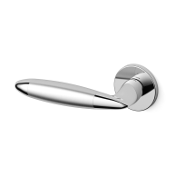 461L Totem deurkruk op rozet linkswijzend, chrome/satinchrome