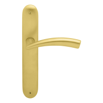 770 Nadir deurkruk op schild, satinmessing